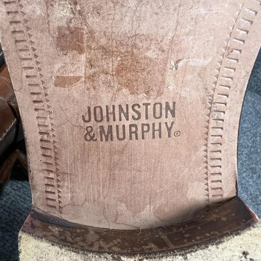 Johnston & Murphy Shoes Mens Size 9 N Brown Leather Tassel Loafers Italy 15-5724